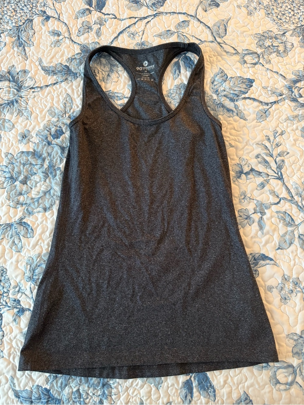 90 Degree Yoga Charcoal Racerback Tank Top